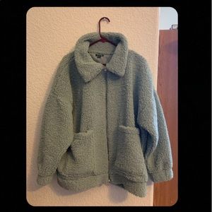 Light Blue Fuzzy/Puffy Coat!